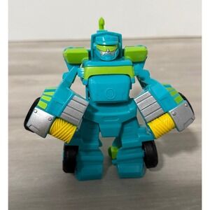 Transformers Rescue Bots Boulder Construction Bot Toy Blue Green
